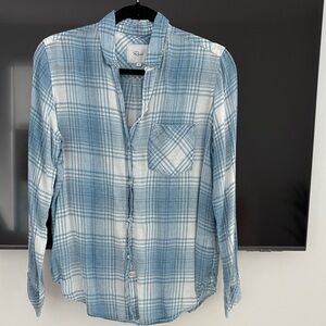 Rails Light Blue and White Plaid Men's Shirt
